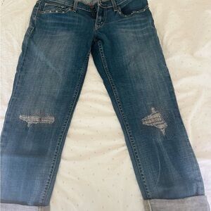 Levi's Women's Cropped Low Rise Blue Jeans